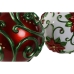 Bola de Navidad Home ESPRIT Rojo Verde Resina 24 x 24 x 28 cm (2 Unidades)