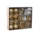 Bolas de Natal Home ESPRIT Dourado Polietileno 28 x 6 x 24 cm (55 Peças)