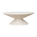 Table d'appoint Romimex Blanc Doré 122 x 45 x 69 cm conique