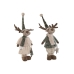 Christmas bauble Home ESPRIT Green Beige Reindeer 29 x 16 x 60 cm (2 Units)