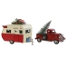 Kerstversiering Home ESPRIT Rood Caravan 73 x 19 x 28,5 cm