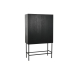 Armario Home ESPRIT Blanco Negro Metal Abeto 100 x 40 x 170 cm