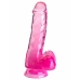 Dildo Pipedream King Cock Clear TPE Cor de Rosa