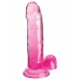 Dildo Pipedream King Cock Clear TPE Cor de Rosa