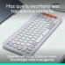 Billentyűzet Logitech Pop Icon Fehér Spanyol Qwerty QWERTY