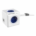 Cube multipluggen Allocacoc Powercube Extended 1402 Blauw 1,5 m 4 uitgangen USB