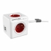 Multipluggskube Allocacoc Powercube Extended 1402 Blå 1,5 m 4 utganger USB