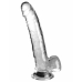 Dildo Realista Pipedream King Cock Clear TPE Transparente