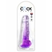 Dildo Realista Pipedream King Cock Clear TPE Roxo