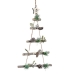 Kerstversiering Kerstboom Bruin Zilverkleurig Hout Plastic 34 x 5 x 65 cm (6 Stuks)