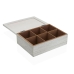 Caja para Infusiones Versa Blanco Madera MDF 18 x 7,5 x 24 cm Flores