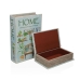 Juego de Cajas Decorativas Versa Home Lienzo Madera MDF Libro 7 x 27 x 18 cm