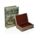 Juego de Cajas Decorativas Versa Garden Lienzo Madera MDF Libro 7 x 27 x 18 cm