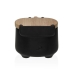 Salt Shaker with Lid Versa Black Ceramic Bamboo Pig 13 x 11 x 12,5 cm