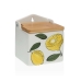 Saltkar med lock Versa Keramik Bambu Dolomite Citron 10 x 12,5 x 11 cm