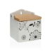 Saltkar med lock Versa Keramik Bambu Dolomite Virágok 10 x 12,5 x 11 cm