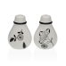 Salt and Pepper Shakers Versa Ceramic Dolomite Flowers 5,5 x 8,5 x 6 cm