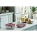 Container HeatsBox INNER DISH SET Rood Grafiet Zilverkleurig Rechthoekig 0,925 l (2 Stuks)