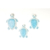 Decoración de Pared Romimex Azul Tortuga 20 x 7 x 14 cm 3 Piezas