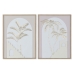 Cadre Home ESPRIT Blanc Beige Palmiers Scandinave 45 x 2,2 x 60 cm (2 Unités)