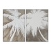 Pintura Home ESPRIT Branco Bege Palmeiras Mediterrâneo 83 x 4 x 123 cm (2 Unidades)