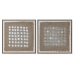 Cuadro Home ESPRIT Blanco Beige Moderno 60 x 3,8 x 60 cm (2 Unidades)