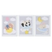 Quadro Home ESPRIT Giallo Grigio Per bambini 30 x 1,8 x 40 cm (4 Unità)