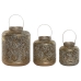 Set de Suporturi de Lumânări Home ESPRIT Auriu* Metal 24 x 24 x 32 cm