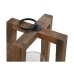 Portacandele Home ESPRIT Marrone Naturale Cristallo Legno di mango 25 x 25 x 35 cm