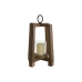 Portacandele Home ESPRIT Marrone Naturale Cristallo Legno di mango 25 x 25 x 35 cm