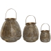 Set de Suporturi de Lumânări Home ESPRIT Auriu* Metal 25 x 25 x 28 cm