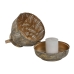 Set di Portacandele Home ESPRIT Dorato Metallo 25 x 25 x 28 cm