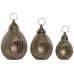 Set de Suporturi de Lumânări Home ESPRIT Auriu* Metal 23 x 23 x 34 cm