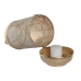 Conjunto de Castiçais Home ESPRIT Branco Dourado Metal 25 x 25 x 49 cm