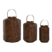 Set de Suporturi de Lumânări Home ESPRIT Maro Auriu* Metal 26 x 26 x 38,5 cm