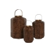 Set de Suporturi de Lumânări Home ESPRIT Maro Auriu* Metal 26 x 26 x 38,5 cm