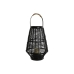 Kaarshouder Home ESPRIT Zwart Metaal 27,5 x 27,5 x 40 cm