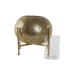 Kaarshouder Home ESPRIT Gouden Metaal Kristal 24 x 24 x 20 cm