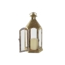 Kaarshouder Home ESPRIT Gouden Metaal Kristal 18 x 18 x 35,5 cm