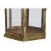 Kaarshouder Home ESPRIT Gouden Metaal Kristal 23 x 23 x 48 cm