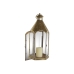 Kaarshouder Home ESPRIT Gouden Metaal Kristal 23 x 23 x 48 cm