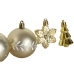 Bolas de Natal Home ESPRIT Dourado PVC 24 x 6 x 35 cm