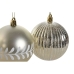 Christmas Baubles Home ESPRIT Golden Silver PVC 16 x 16 x 24 cm (2 Units)