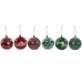 Kerstballen Home ESPRIT Rood Groen PVC 16 x 16 x 24 cm (2 Stuks)