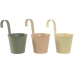 Planter Home ESPRIT Gul Grønn Rav Lyse Rosa Metall 14 x 14 x 23 cm (3 enheter)