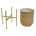 Plantenbakkenset Home ESPRIT Gouden Metaal Modern 30 x 30 x 62,5 cm (2 Onderdelen)