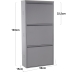 Schuhschrank Alexandra House Living Grau 50 x 103 x 15 cm 3 Schubladen