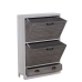 Shoe Rack Alexandra House Living White Grey 65 x 94 x 20 cm 2 drawers