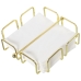 Porta-guardanapos de mesa Alexandra House Living Dourado Metal 21 x 7 x 21 cm