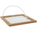 Portatovaglioli da tavola Alexandra House Living Bianco Marrone Legno Metallo 18 x 9 x 18 cm